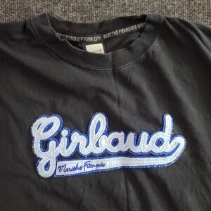 Vintage Marithe Francois Girbaud T-Shirt XXL Black Blue Logo Spellout Streetwear